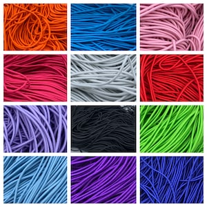 25 yards 2mm bundle Round Elastic Stretchy Flexible Thread String Cord