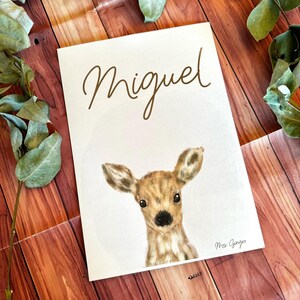 Lámina infantil Cervatillo, Regalo Recién nacido, Regalo bebé, Regalo nacimiento, Lámina decorativa infantil, Regalo infantil, Regalo niño