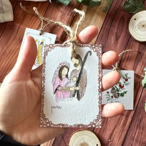 Etiquetas de regalo de Navidad / Perfectas para regalos y decoración de Navidad / Etiqueta de regalo de Navidad / 4 diseños