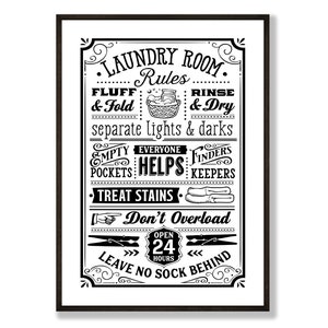 Laundry Room Rules Print - Etsy