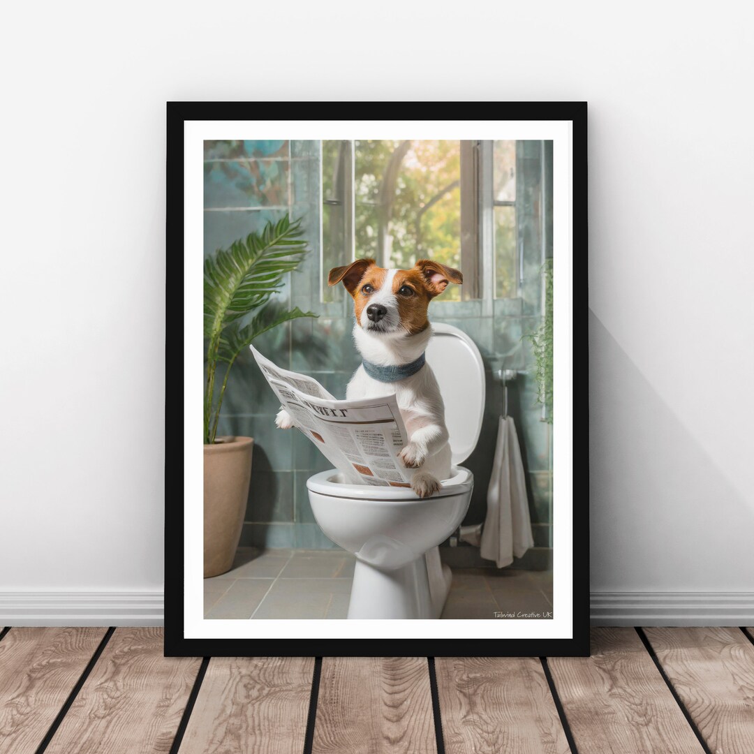 Diamond Painting 5D Fai Da Te – Jack Russell Terrier Cane – Kit Completo Rotondo 50x50 Cm – Tela Adesiva