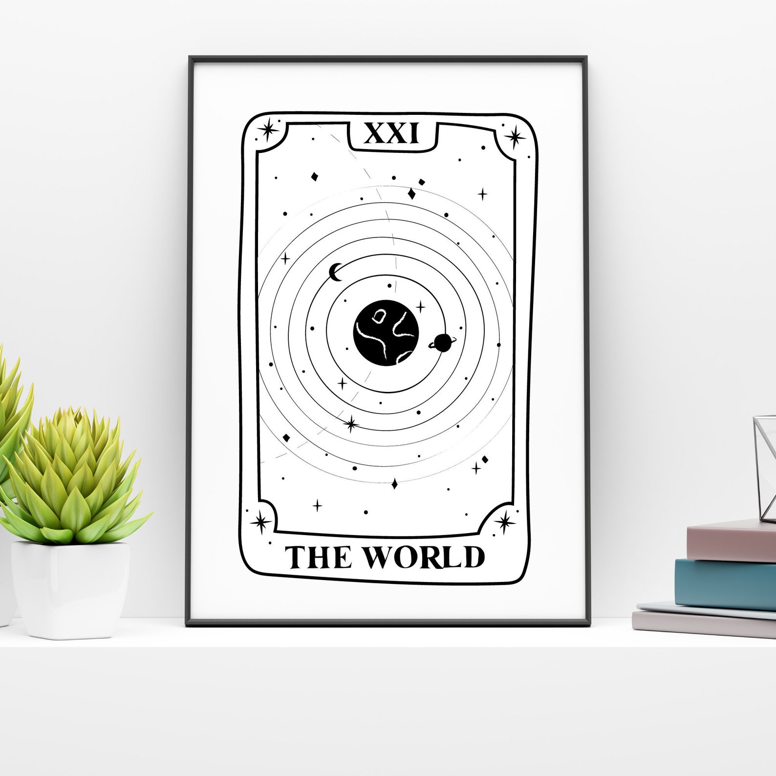 The World Tarot Card Print Tarot Card Tarot Card Picture Etsy