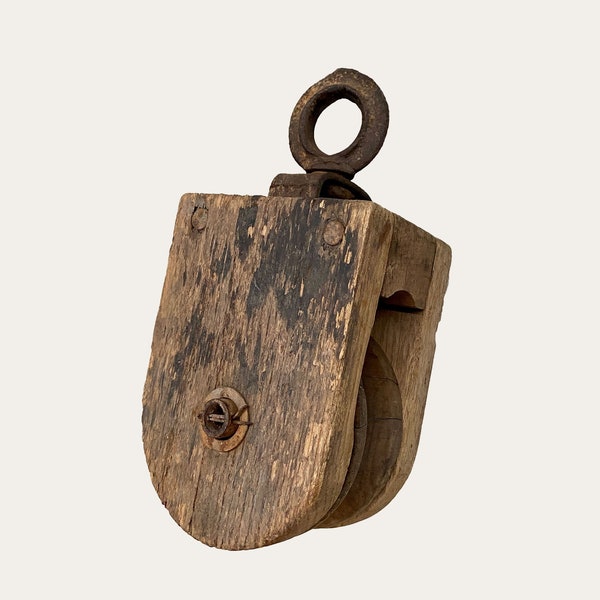 Wood Pulley Etsy