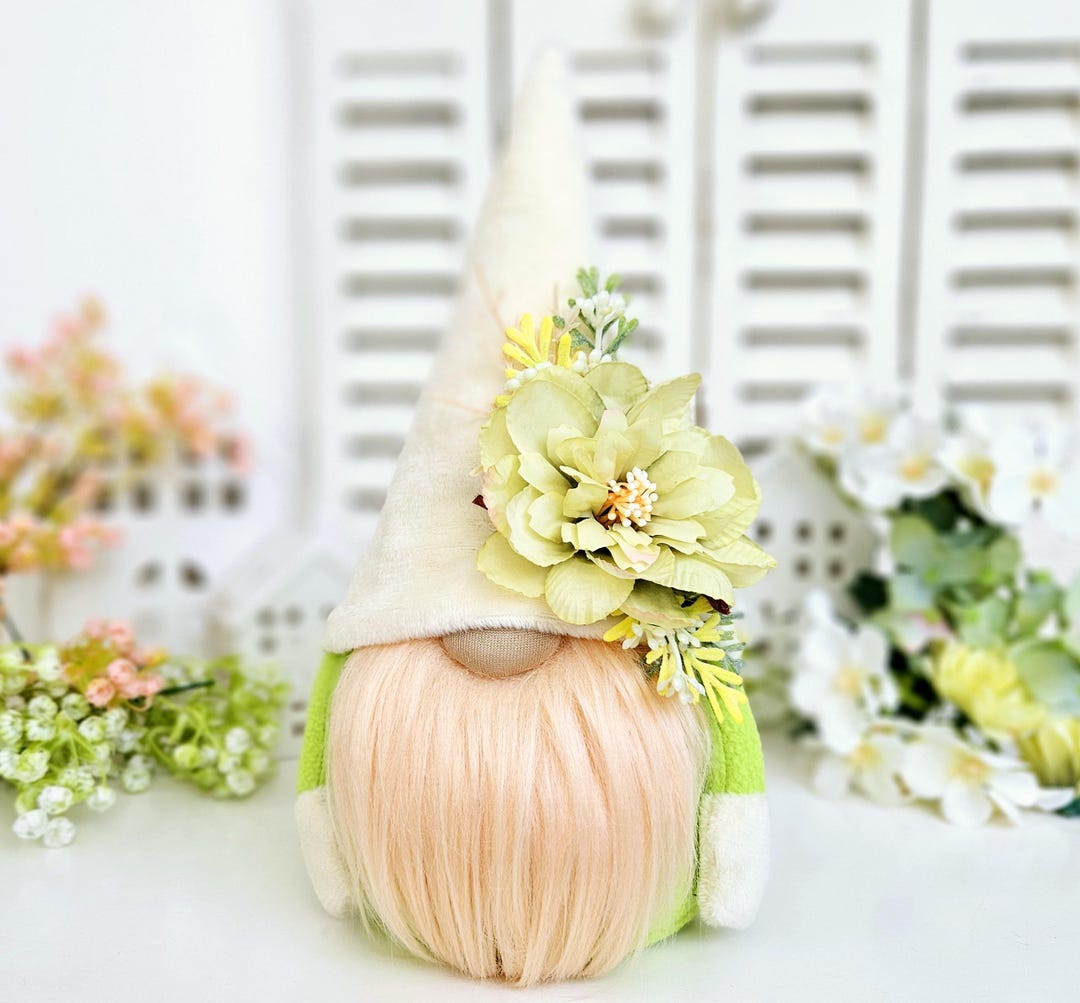 Spring Gnom Spring Gnome, Summer Gnome, Scandinavian Gnome, Floral Gonk, Flower ...