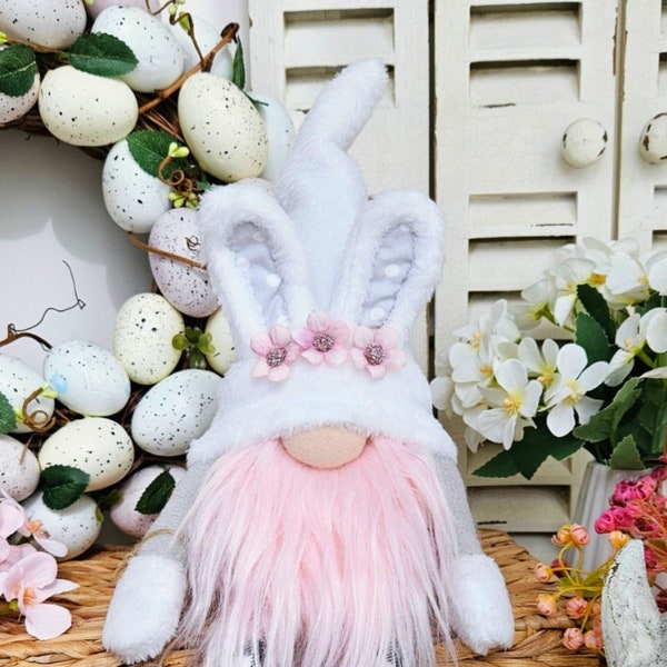 Easter spring  gnome, Easter decor, Easter  Home decor, Bunny gnome, Farmhouse spring decor