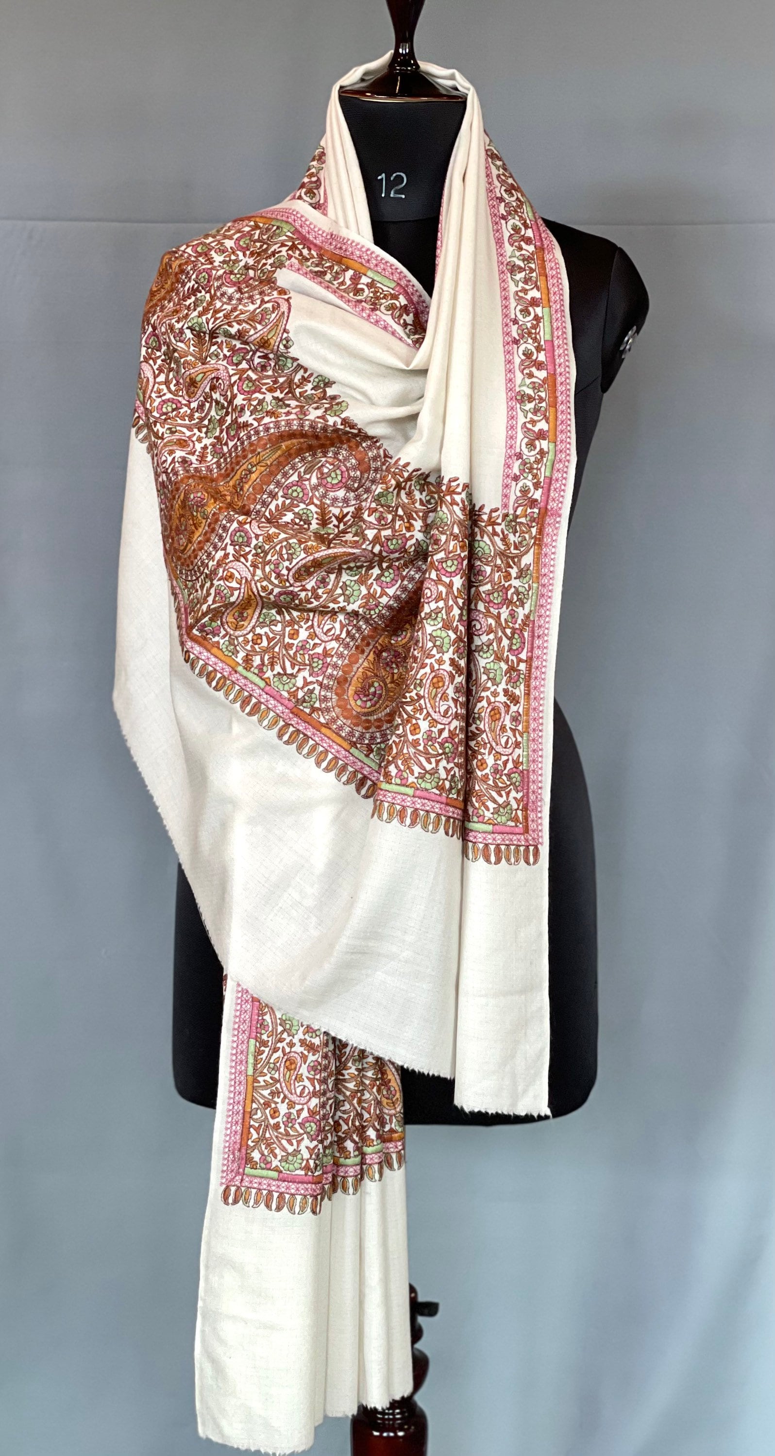 Cashmere Embroidery Shawl Kashmiri Shawls Cashmere Pashmina | Etsy