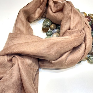 Écharpe unie en pur pashmina, écharpe en pashmina beige, pashmina du cachemire, écharpe du cachemire, écharpe en pashmina naturel, pashmina doux original, 28*80 po.