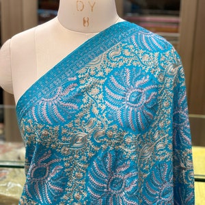 Pure Cashmere Kashmir Embroidery Scarf, Cashmere Wrap, Cashmere Pashmina, Kashmiri Shawl, Christmas Gift, Wedding Shawl Wrap, 28*80 inch