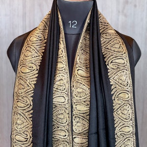 Kashmiri Wool Shawl, Cashmere Shawl, Tilla Shawl, Pashmina Shawl, Kashmiri Embroidery, Gift for her, Pashmina Wedding Shawl, 40*80 inch