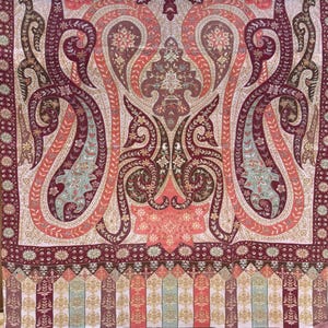 Kashmiri Qalamkar Pure Cashmere Shawl Wrap, Warm Soft Cashmere Wrap, Kalamkari Shawl, Kashmiri Embroidery Shawl, Bridal Shawl, 40*80 inch