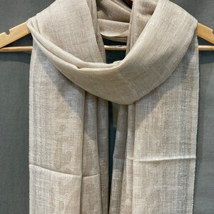 Foulard naturel Zati Pure Pashmina, Châle Pashmina du Cachemire, Pashmina nature, Pashmina cachemire, Châle du Cachemire, Pashmina de mariage, 28 * 80 pouces