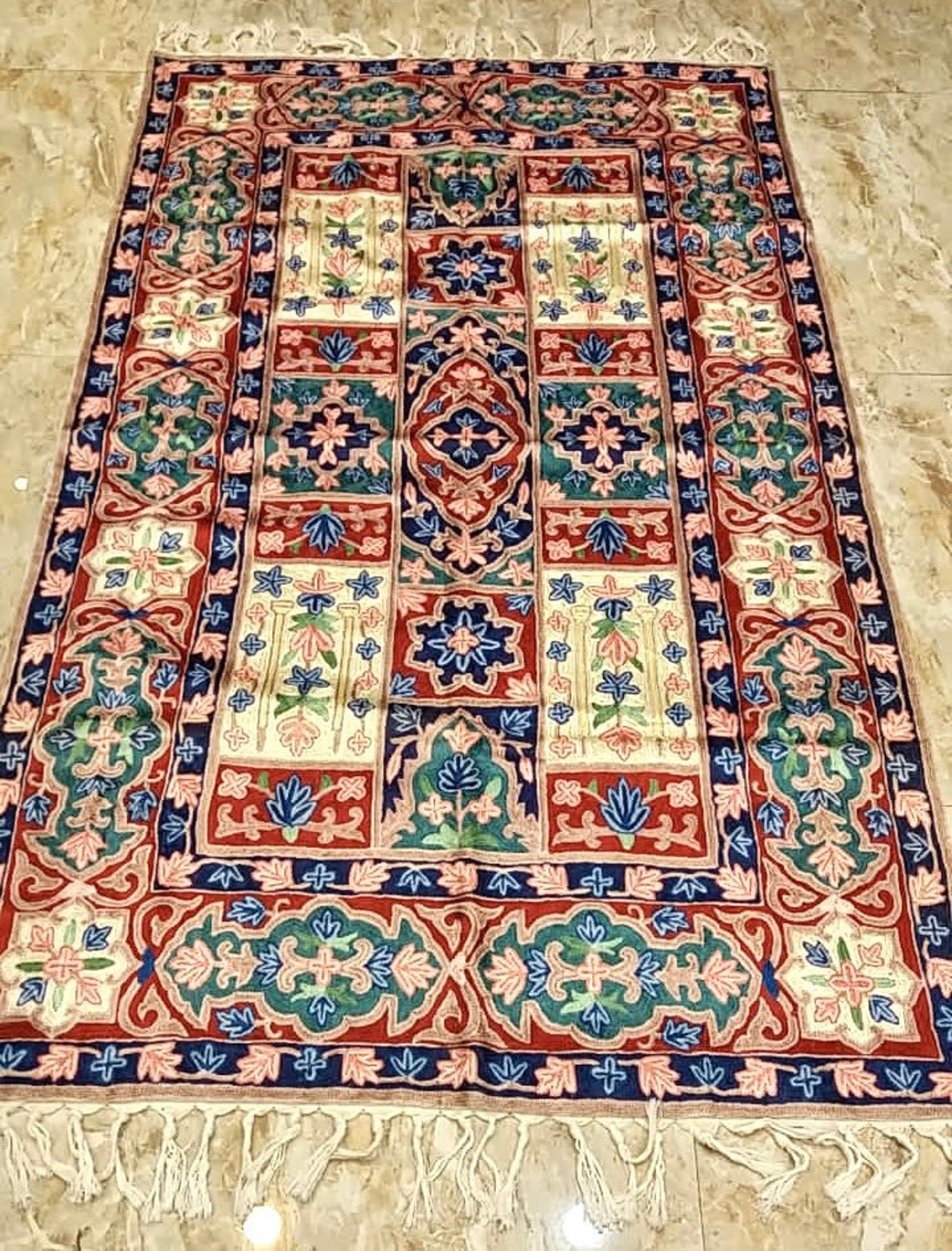 Kashmiri Silk Rugs Kashmiri Carpet Rugs for Bedroom Etsy