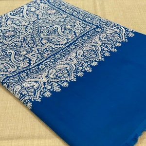 Kashmiri Sozni Pashmina Jamawar Shawl, Pure Pashmina Shawl, Pashmina Embroidered Shawl, HandMade Pashmina Shawl, Wedding Shawl, 4080 inch image 10