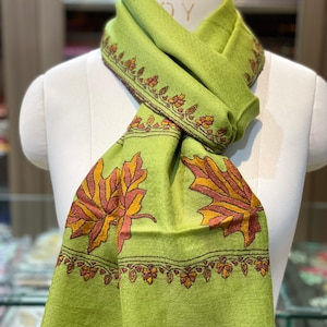 Sozni Pure Pashmina Scarf, Pashmina Shawl, Kashmiri Shawl, Designer Cashmere Pashmina, Ladies Stole, Pashmina Wedding Shawl, 28*80 inch