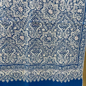 Kashmiri Sozni Pashmina Jamawar Shawl, Pure Pashmina Shawl, Pashmina Embroidered Shawl, HandMade Pashmina Shawl, Wedding Shawl, 4080 inch image 7