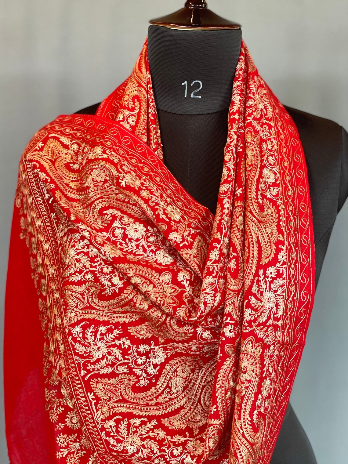 Kashmiri Aari Embroidered Shawl Pashmina Scarf Cashmere Etsy