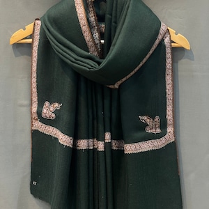 Pure Pashmina Sozni Shawl, Kashmiri Pashmina Shawl, Handmade Pashmina Shawl, Wedding Pashmina, Gift for her, Designer Shawl, 40*80 inch