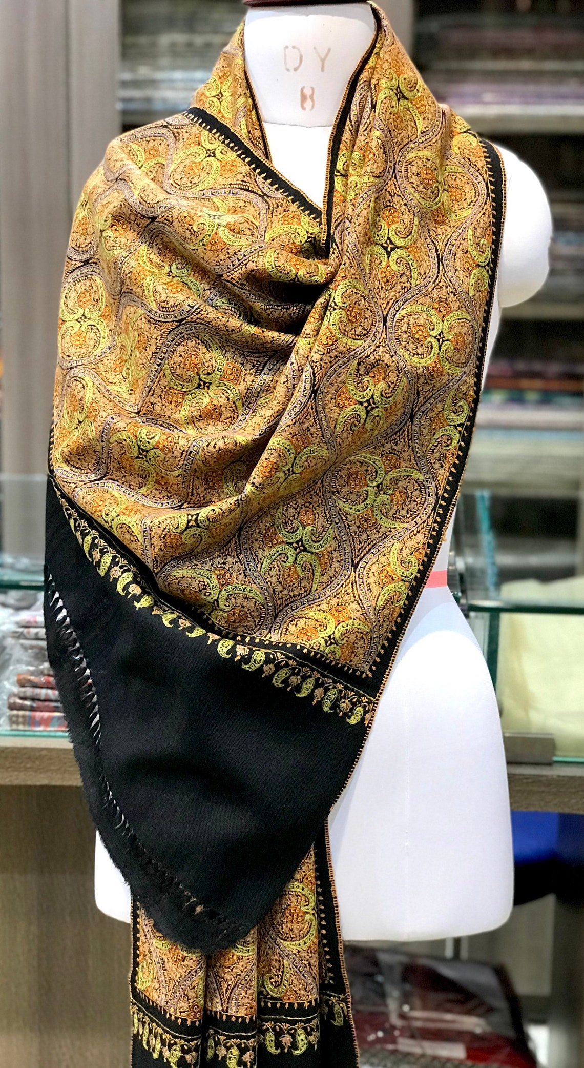 Kashmiri Scarf Kashmiri Pure Wool Shawl Cashmere Wrap Etsy