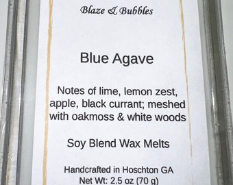 Cera fundida de mezcla de soja y agave azul, concha de almeja,