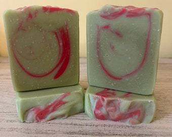 Jabón de limoncillo y pomelo, proceso en frío, leche de cabra, manteca de cacao