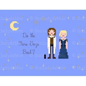 Stardust Movie Film - Tristan Thorn and Yvaine - Do the Stars Gaze Back? - Babylon Candle - PDF Cross-stitch Pattern - Instant Download