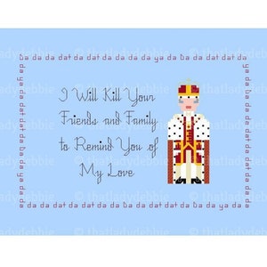King George - Testi musicali di Hamilton - Tornerai - Ucciderò i tuoi amici e la tua famiglia - Schema punto croce PDF - Download istantaneo