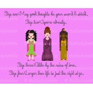 To Wong Foo, Thanks for Everything! Julie Newmar - Four Steps to Becoming a Drag Queen - PDF Cross-stitch Pattern - Instant Download