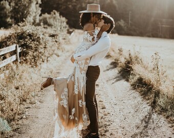 Nude Wedding Dress - Etsy