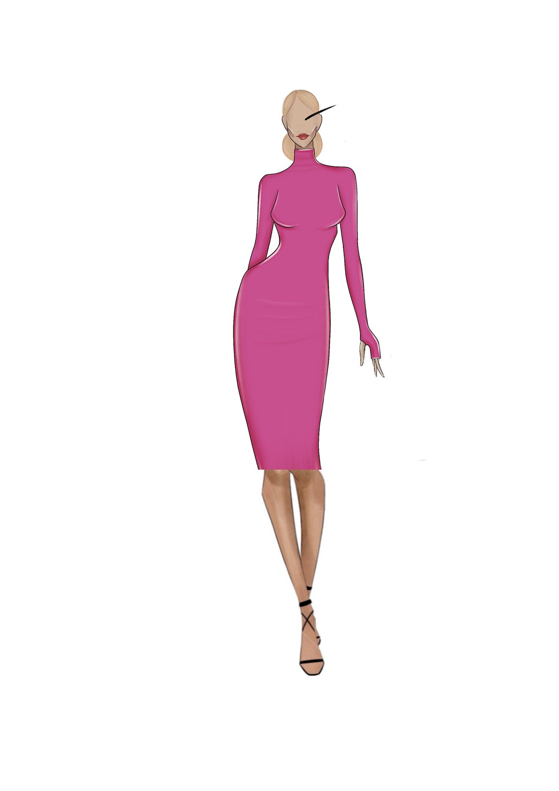 Long Sleeve Backless Dress Pattern 3 in 1 Etsy