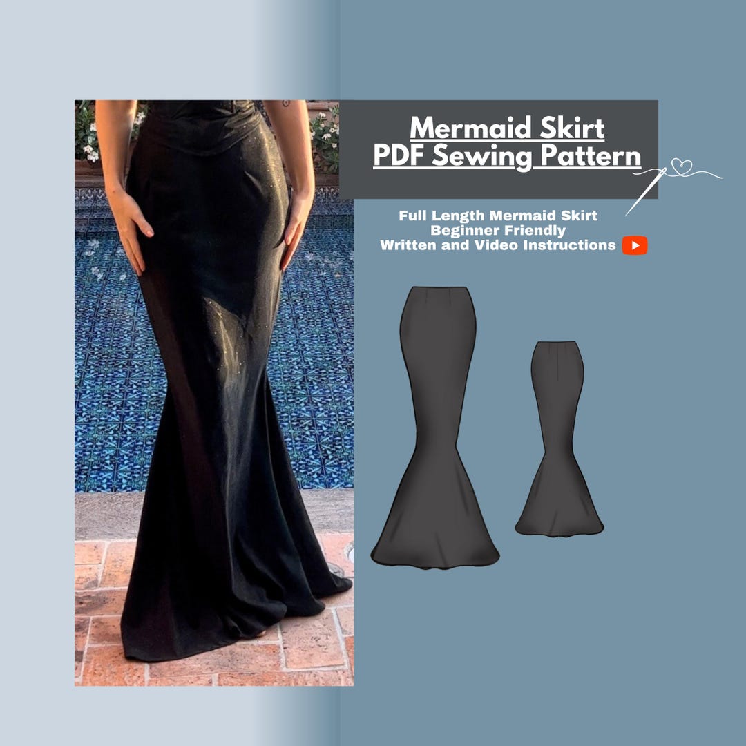 fishtail skirt cutting