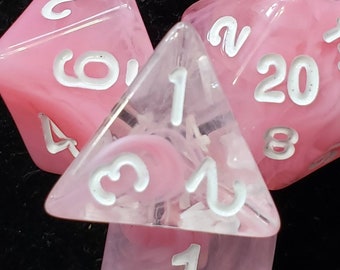 It's A Baby Girl! 7 pc dice set | d&d | RPG | Table Top Gaming | dnd dice
