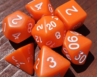 Wyrmling Dragon - Fresh Orange 7 pc dice set | Dragon Hoard | Tabletop RPG | Dice Goblin | d20 system | dnd