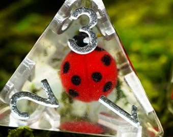 Little Lady Bug 7 pc dice set | Dragon Hoard | Tabletop RPG | Dice Goblin | d20 system | dnd