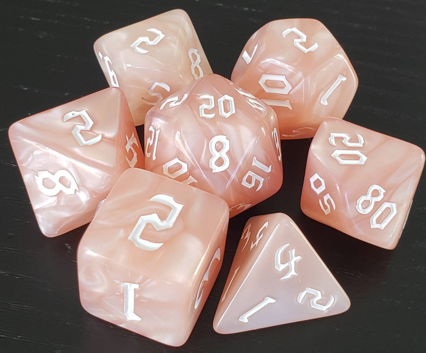 Allwin 6 Set D20 Gaming Dice Twenty Sided Die RPG D&D Six Opaque