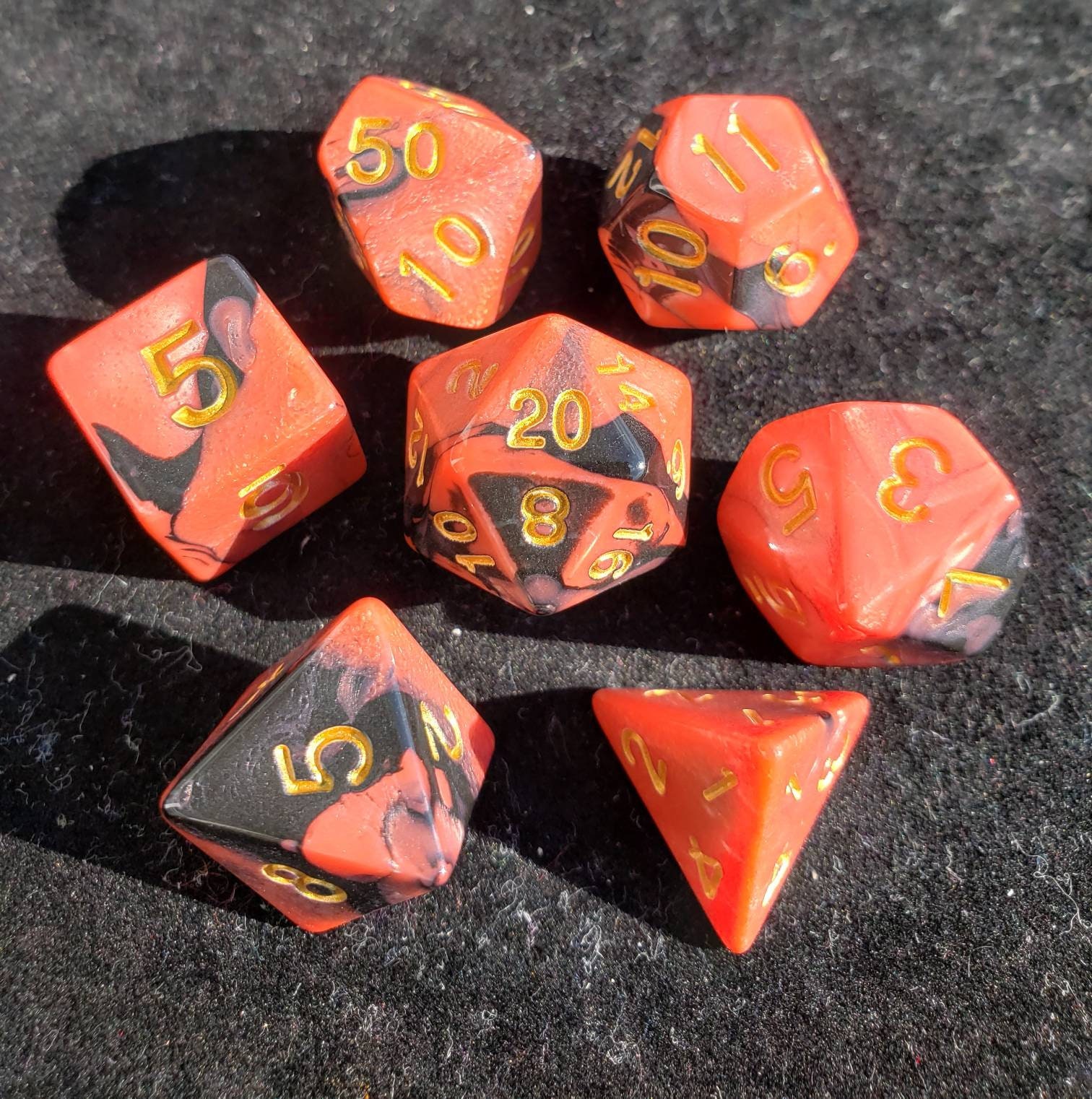 Sinner's Blood Vial Red and Black 7 pc dice set d&d Etsy