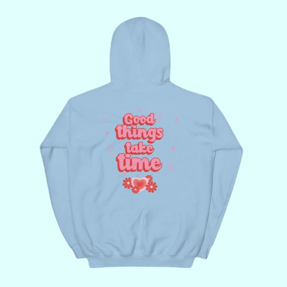 Las cosas buenas toman tiempo sudadera con capucha estética / | Etsy México