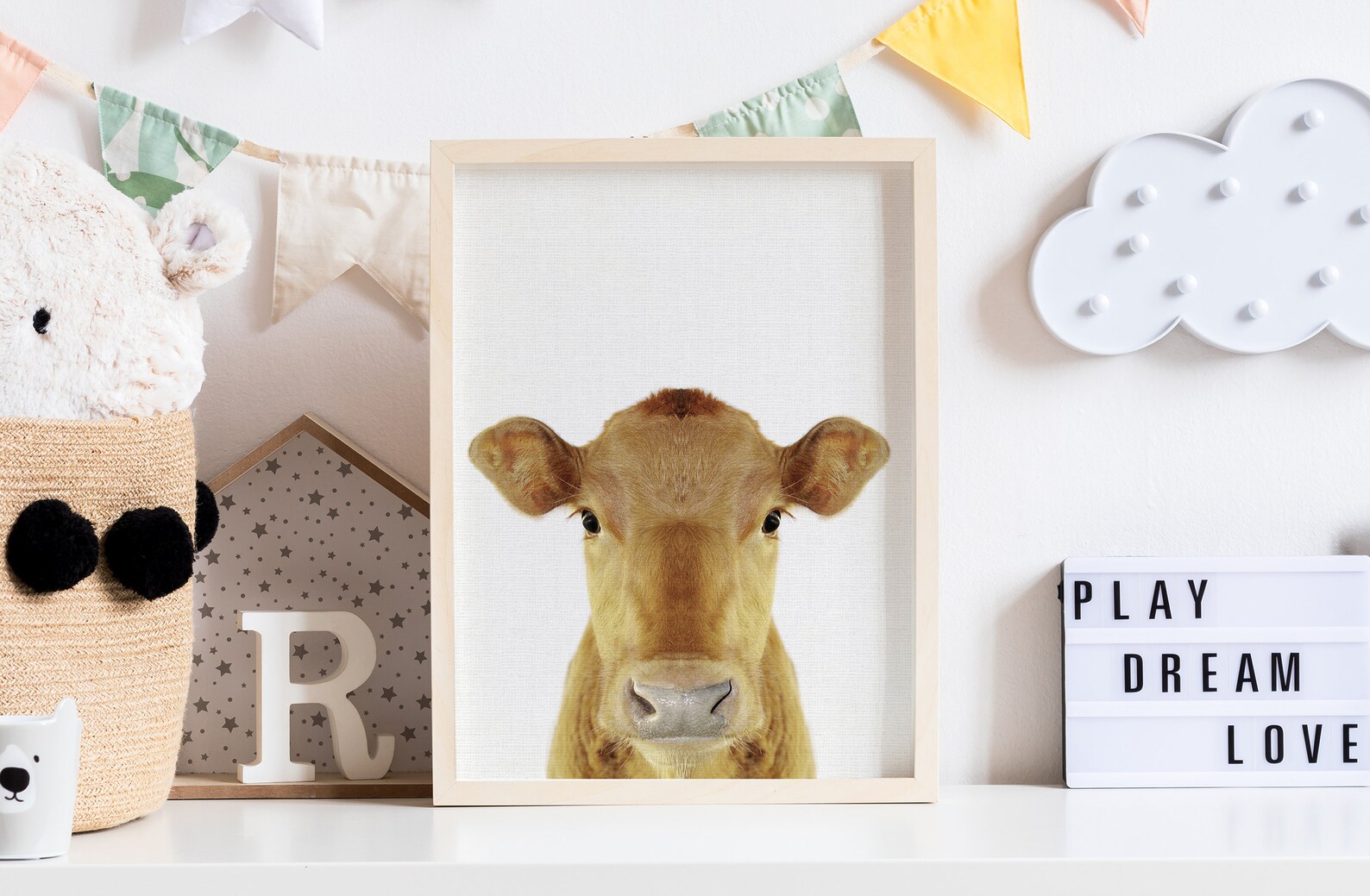 Calf Print Cow Wall Art Baby Cow Poster Printable Wall Art Etsy Canada