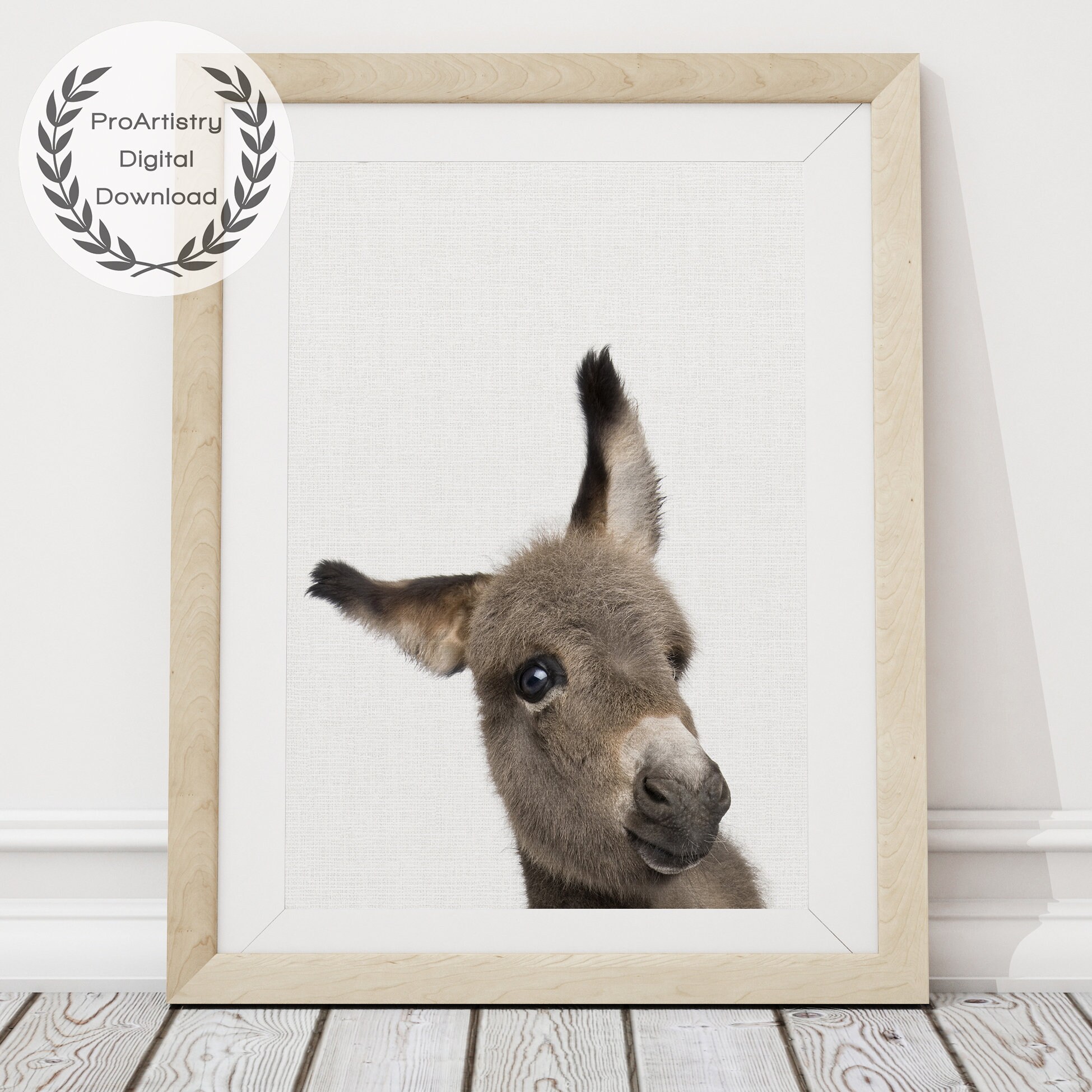 Donkey Print Baby Donkey Wall Art Printable Donkey Baby Room Etsy