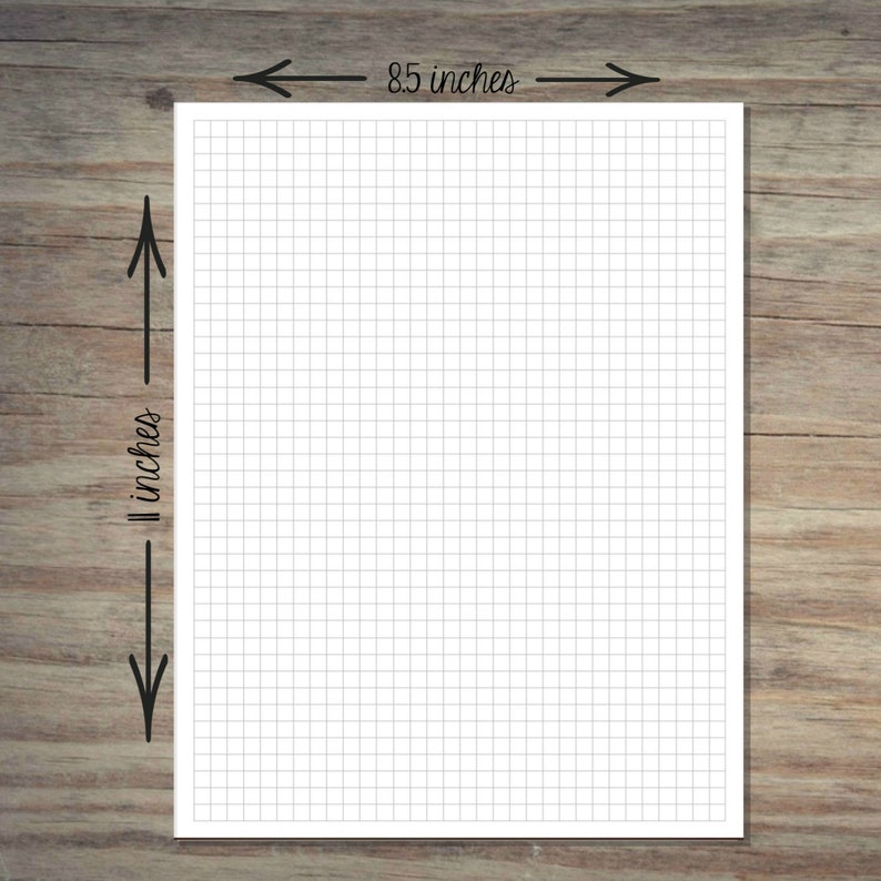 US Letter Size Filler Paper Bundle Square Grid, Dot Grid, Lined/Ruled Letter Size 8.5x11 image 2