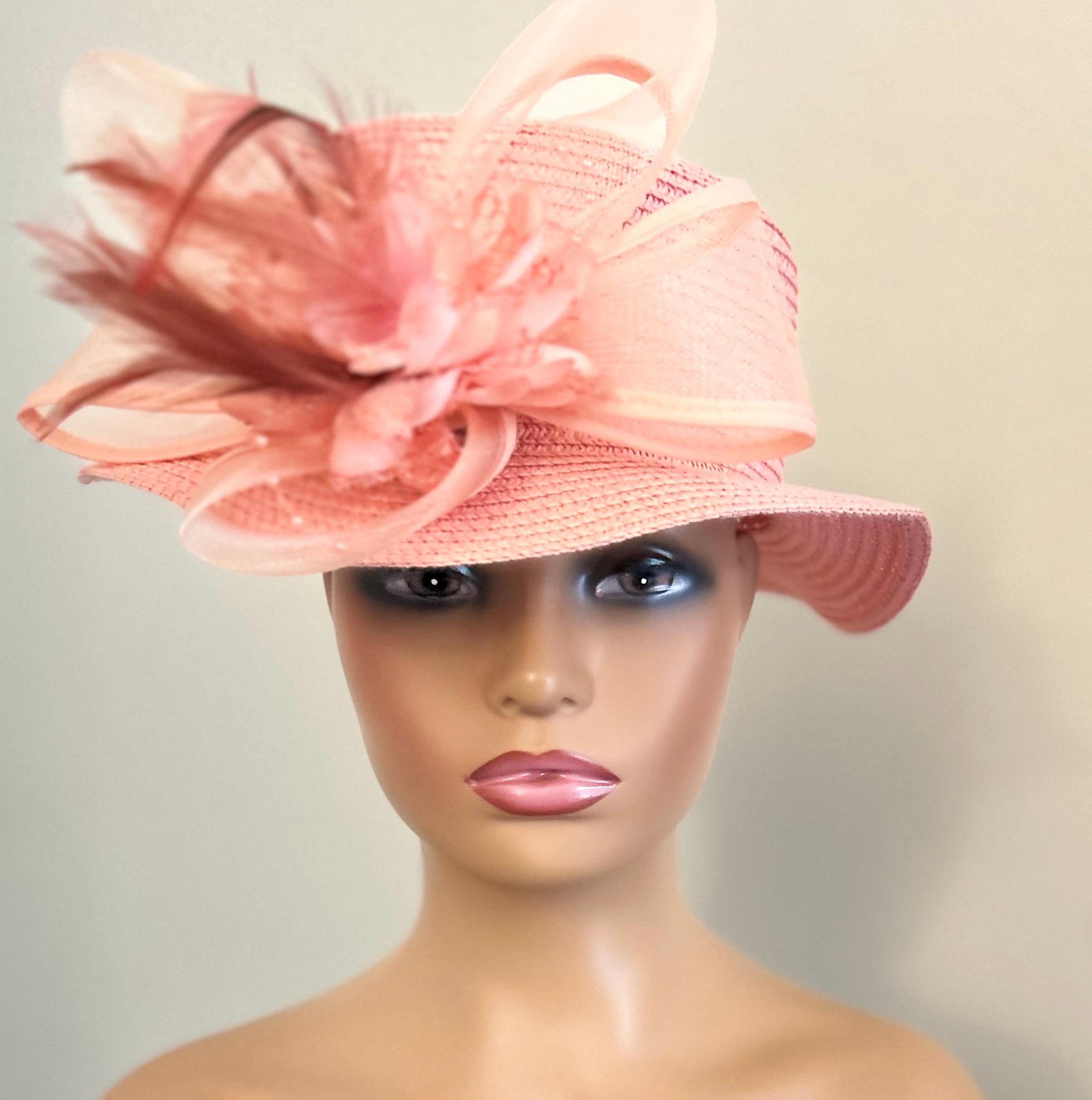 Coral Straw Hat - Etsy display picture 2