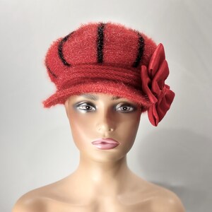 Elegant Knit  Winter Hat, Church Hat, Dress Winter Hat, Dressy Winter  Church Hat, Winter Cloche Hat, Whimsical Winter Hat