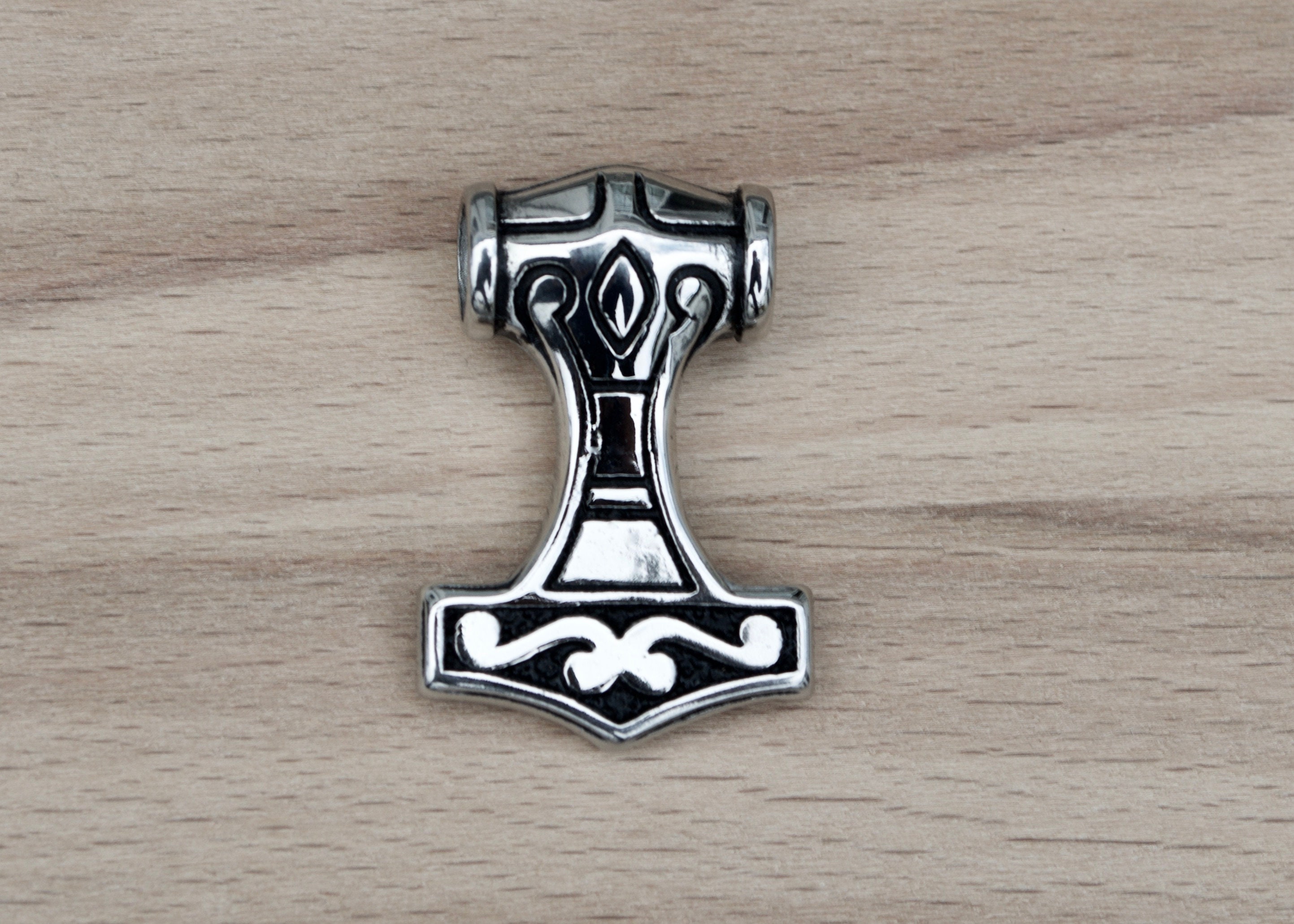 Collana Con Ciondolo A Forma Di Martello Di Thor Alla Moda Prepotente In Acciaio Inossidabile Per Uomo E Donna, Regalo Di Gioielli Per Motociclisti Punk - Foto 9