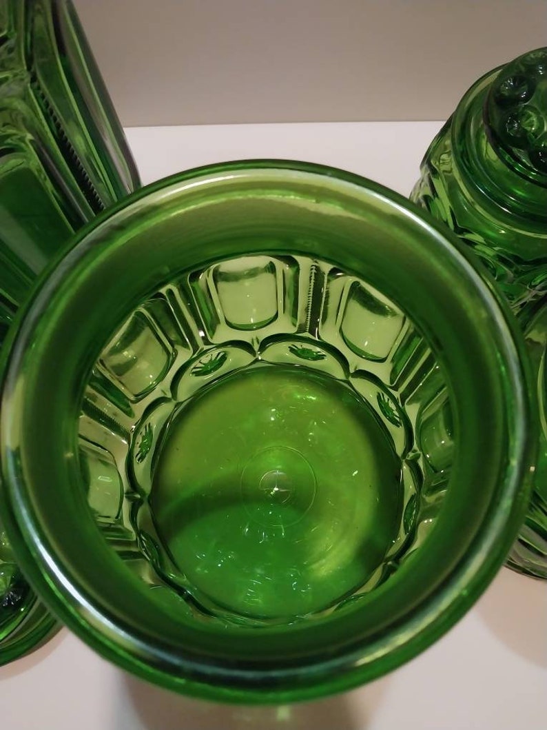 Vintage Moon and Stars Emerald Green Canisters Etsy