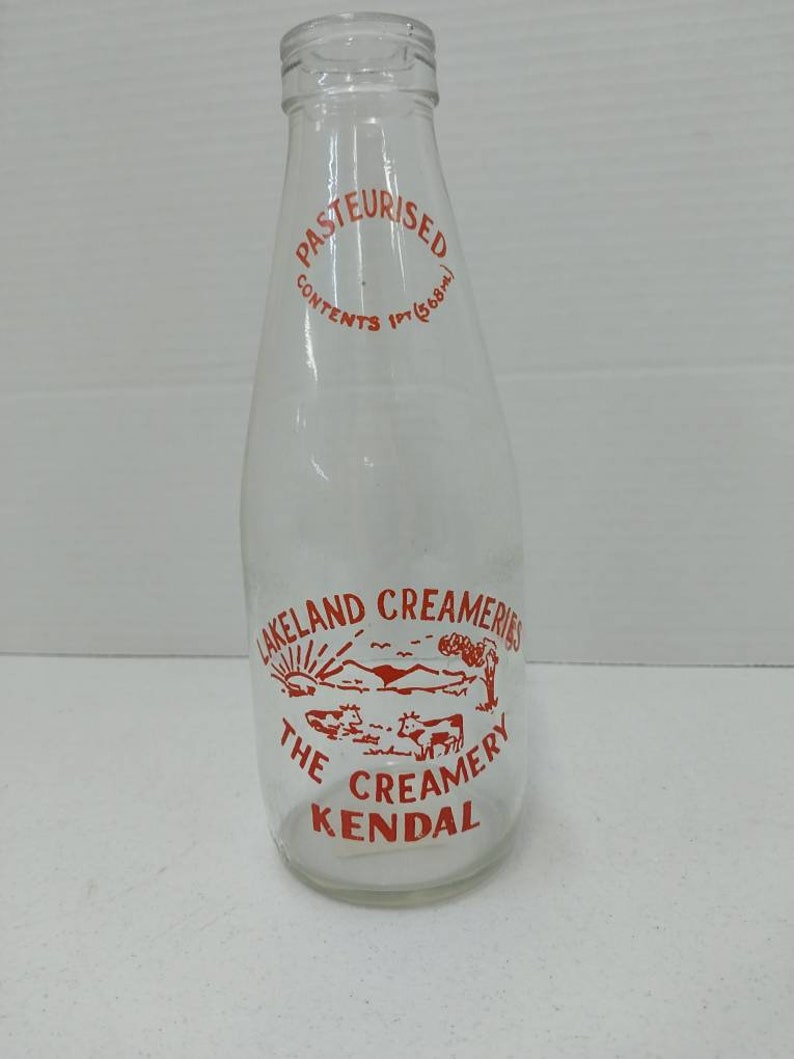 Rare Lakeland Milk Bottle From England Etsy