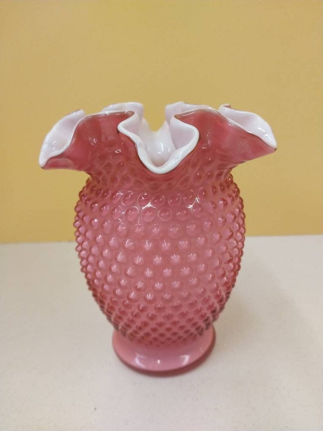 Pink Fenton Vase Etsy