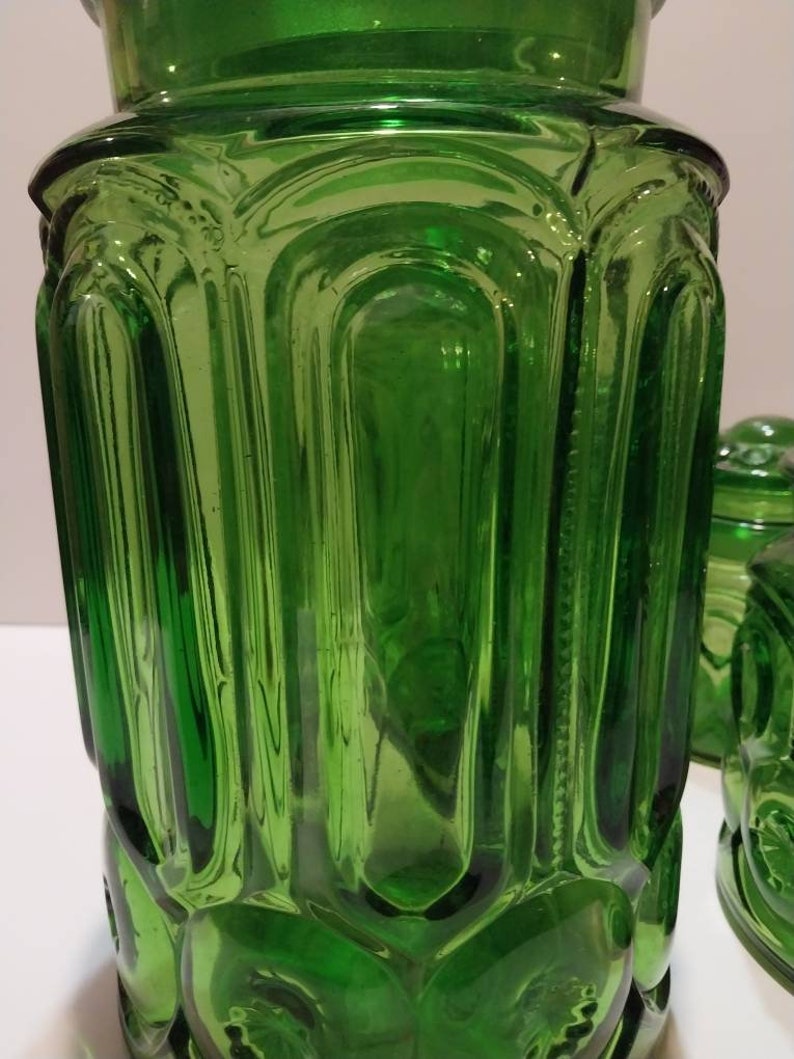 Vintage Moon and Stars Emerald Green Canisters Etsy