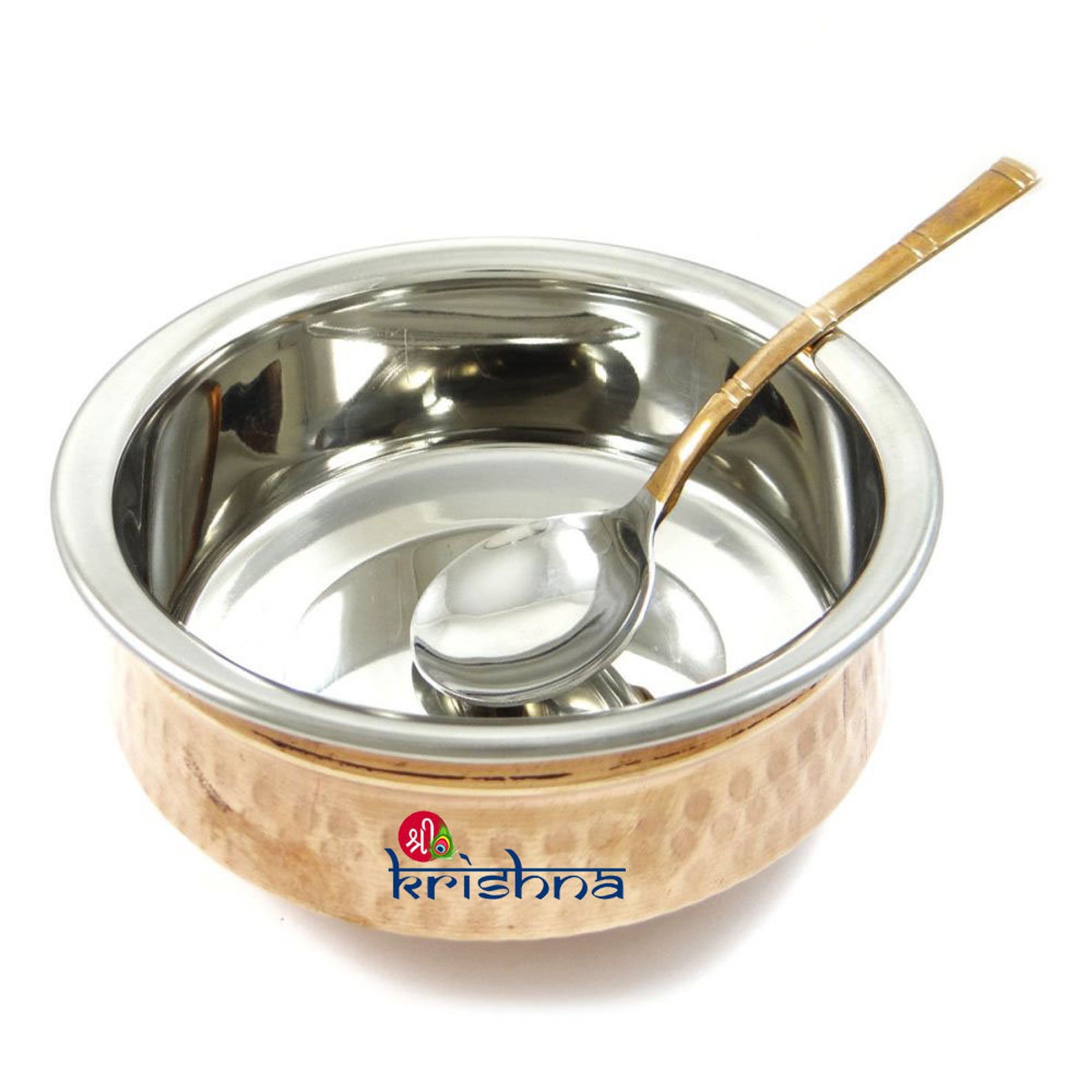 Indian Copper Serveware Beautiful Handi Vegetable Dinner Bowl Etsy