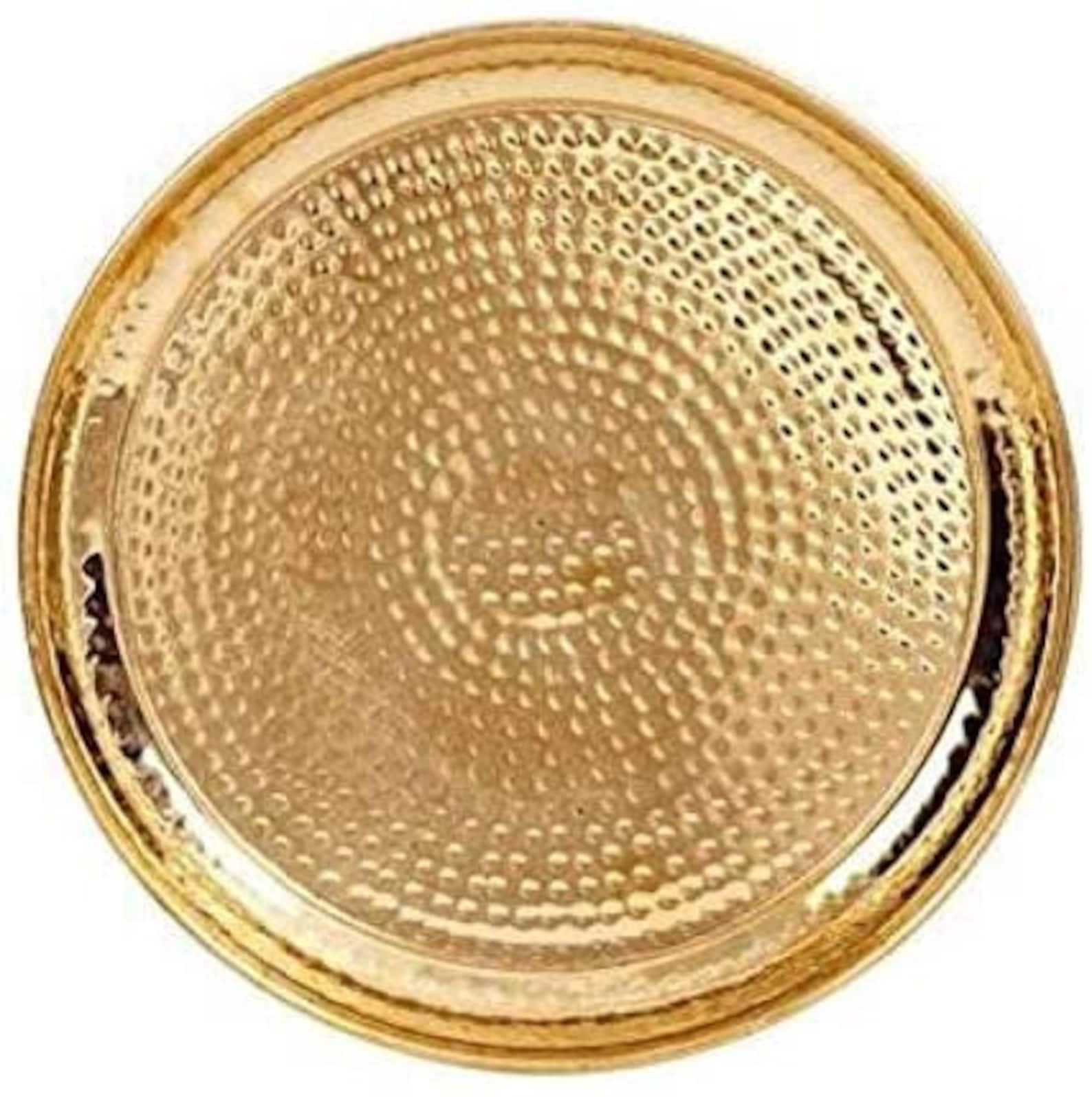 Indian Handmade Pure Brass Hammered Dinner Plate traditional Etsy
