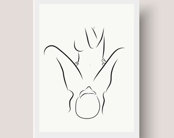 Linear Abstract Art Etsy
