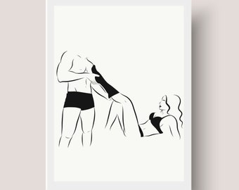 Escena de desnudez, Pareja erótica, Arte lineal erótico, Pareja haciendo el amor, Escena de sexo minimalista, Dibujo sensual, Pareja desnudándose linealmente